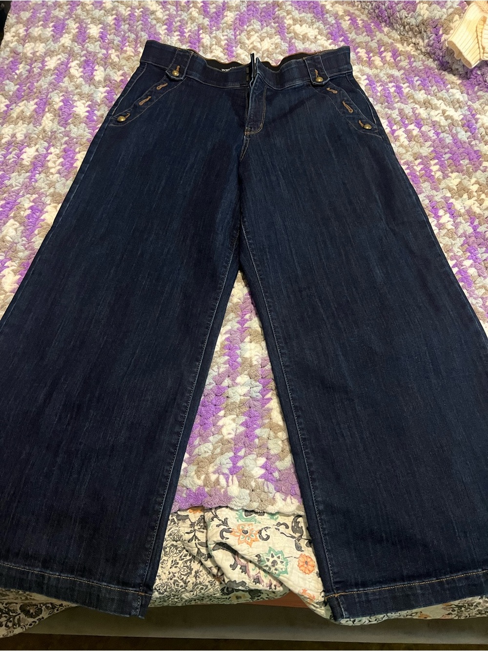 St. John's Bay Dark Blue Wide-Leg Jeans